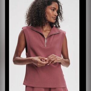 NWT Varley|Double Soft Magnolia 2.0 Sleeveless Half Zip, Canyon rose Size S or M